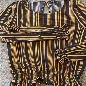 Cropped striped shirt